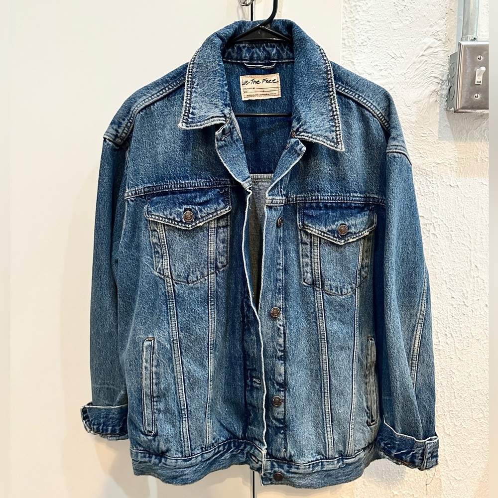 Free People Oversized Denim Jacket | Size L